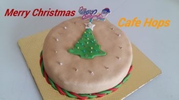 Marzipan Cover Plum Cake Order Online Bangalore. Marzipan Cover Plum Cake for Christmas in Bangalore Cafe Hops.