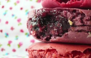 Black Currant Macarons Order Online Bangalore. Cafe Hops Black Currant Macarons Online Delivery in Bangalore.