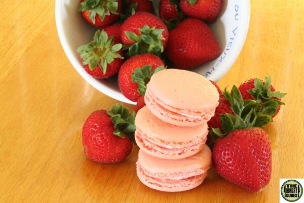 Strawberry Macarons Order Online Bangalore. Cafe Hops Strawberry Macarons Online Delivery in Bangalore.