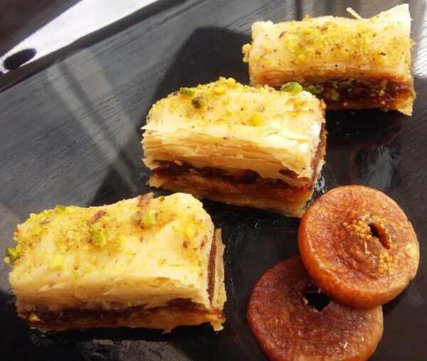 Turkish Fig Baklava Dessert Order Online Bangalore. Baked Baklava Sweet Order Online Delivery Bangalore Cafe Hops.