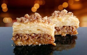 Turkish Walnut Baklava Dessert Order Online Bangalore. Baked Baklava Sweet Order Online Delivery Bangalore Cafe Hops.