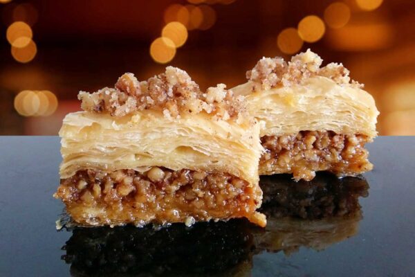 Turkish Walnut Baklava Dessert Order Online Bangalore. Baked Baklava Sweet Order Online Delivery Bangalore Cafe Hops.