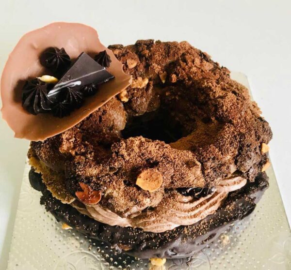 Chocolate Paris-Brest Order Online Bangalore. French Chocolate Paris-Brest Online Delivery Bangalore Cafe Hops.