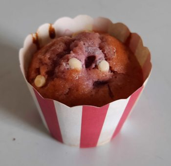 Strawberry White Chocolate Muffin Order Online Bangalore. Strawberry White Chocolate Muffin Online Delivery Bangalore Cafe Hops.
