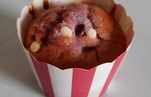 Strawberry White Chocolate Muffin Order Online Bangalore. Strawberry White Chocolate Muffin Online Delivery Bangalore Cafe Hops.