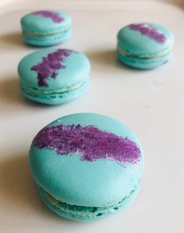 Lavender Honey Macarons Order Online Bangalore. Baby Blue Macarons Online Delivery Bangalore Cafe Hops.