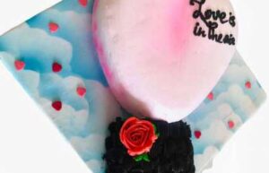 Hot Air Balloon Cake Order Online Bangalore. Custom Valentine's Day Cake Online Delivery Bangalore Cafe Hops.