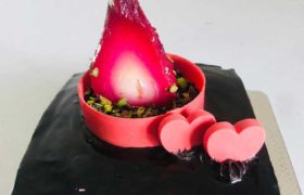 Red Wine Chocolate Cake Order Online Bangalore. Valentine's Day Cakes Online Bangalore Cafe Hops.