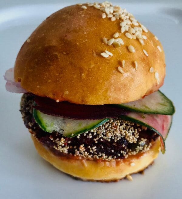 Beetroot Slider Order Online Bangalore. Healthy Snacks Delivery Bangalore Cafe Hops.