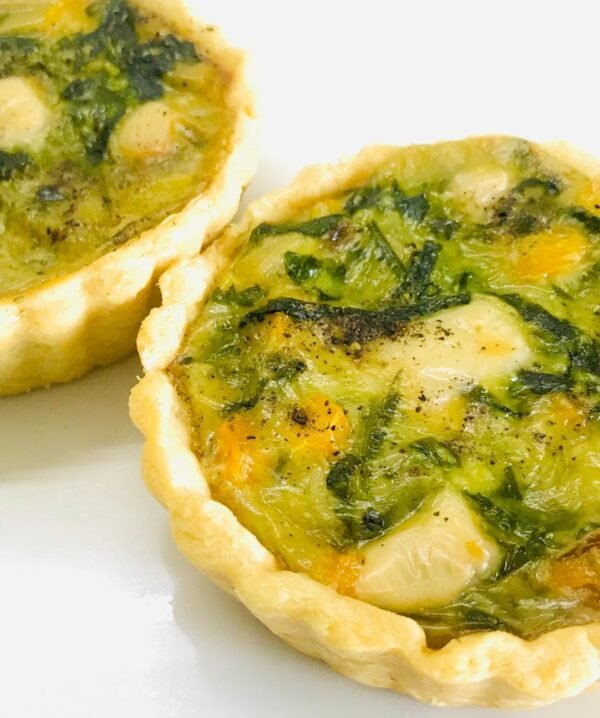 Creamy Spinach Corn Quiche Order Online Bangalore. Shortcrust Pastry Online Bangalore Cafe Hops.
