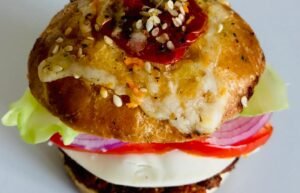 Focaccia Burger Order Online Bangalore. Focaccia Sandwich Online Delivery Bangalore Cafe Hops.