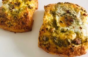 Savoury Pesto Egg Danish Order Online Bangalore. savoury Danish Online Delivery Bangalore Cafe Hops.