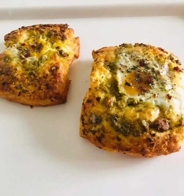 Savoury Pesto Egg Danish Order Online Bangalore. savoury Danish Online Delivery Bangalore Cafe Hops.