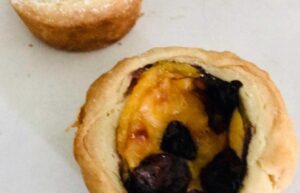 Blueberry Pastel de Nata Order Online Bangalore. Inverse Puff Pastry Order Online Bangalore Cafe Hops.