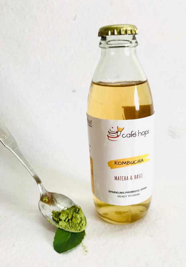 Matcha and Basil Kombucha Order Online Bangalore Fermented Tea