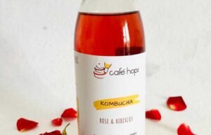 Rose and Hibiscus Kombucha Order Online Bangalore. Healthy Drinks Online Bangalore Cafe Hops