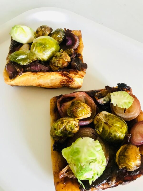 Roasted Brussels Sprout Tartine Order Online Bangalore. Roasted Brussels Sprouts Online Delivery Bangalore Cafe Hops