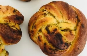 Pesto Brioche Braided Bun Order Online Bangalore. Braided Bun Online Bangalore Cafe Hops