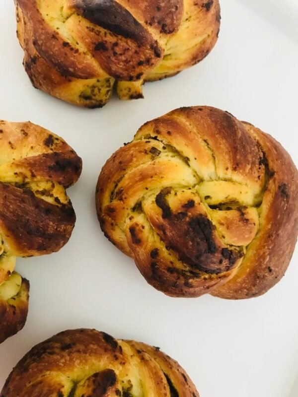 Pesto Brioche Braided Bun Order Online Bangalore. Braided Bun Online Bangalore Cafe Hops