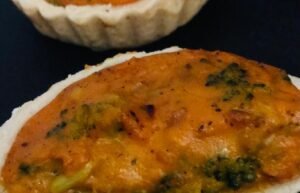 Broccoli Cheddar Cheese Quiche Order Online Bangalore. Creamy Broccoli Cheddar Cheese Quiche Delivery Bangalore Cafe Hops